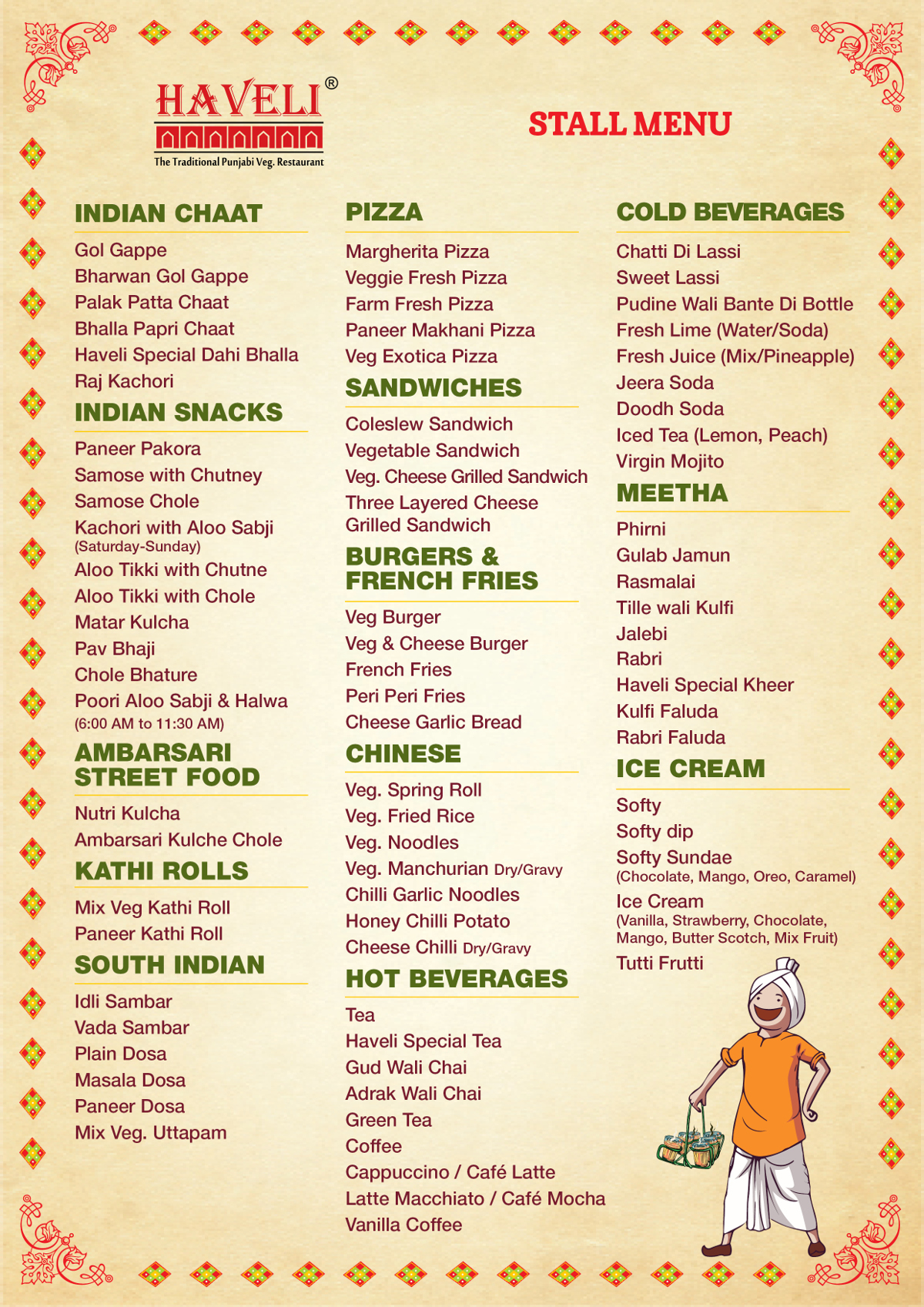 Jalandhar Haveli food menu